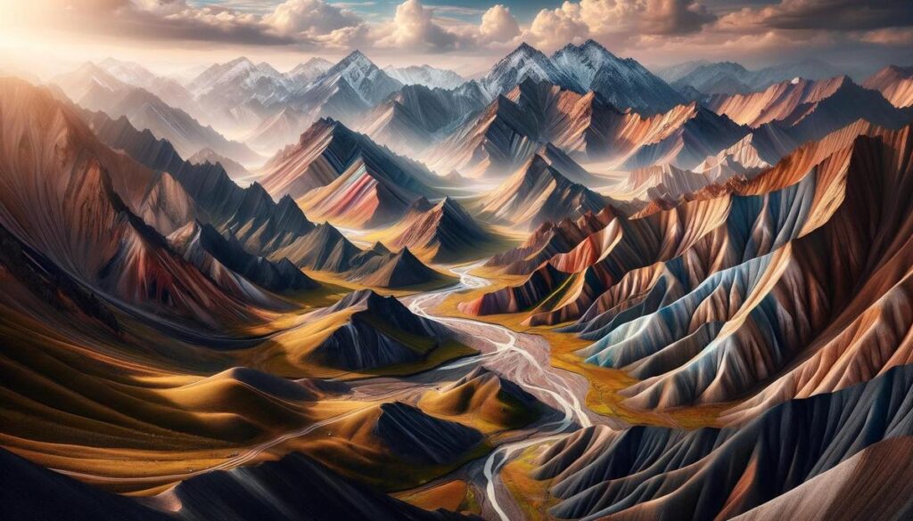 Фотография казахстанского пейзажа с удивительной детализацией и реализмом.